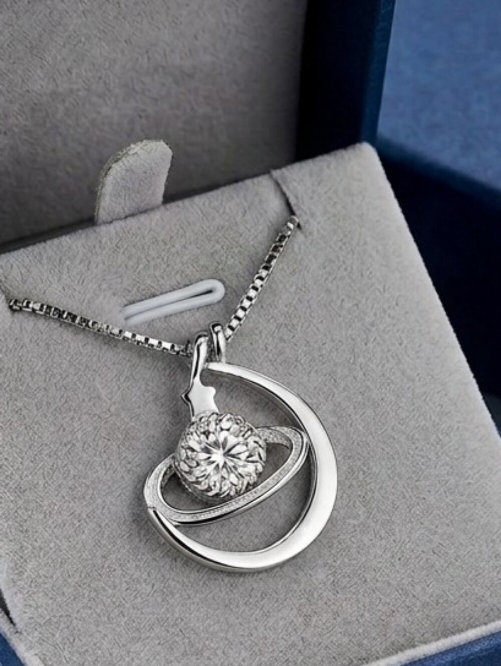 Moissanite Unique Planetary Necklace